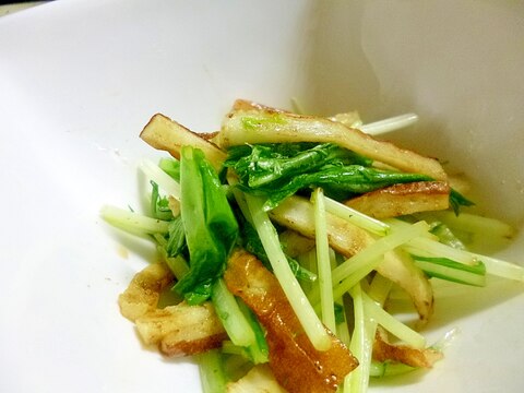 ちくわと水菜のかんたんおつまみ お弁当や副菜にも レシピ 作り方 By みずたまsweet 楽天レシピ